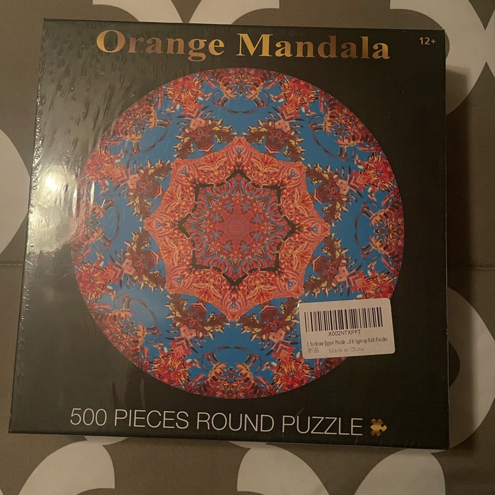 Orange Mandala 500 piece puzzle